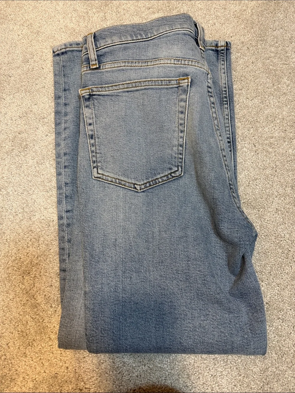 Re/Done 90s Highrise Ankle Crop Jeans in Light Blue Wash NEW w/tags - Picture 6 of 8